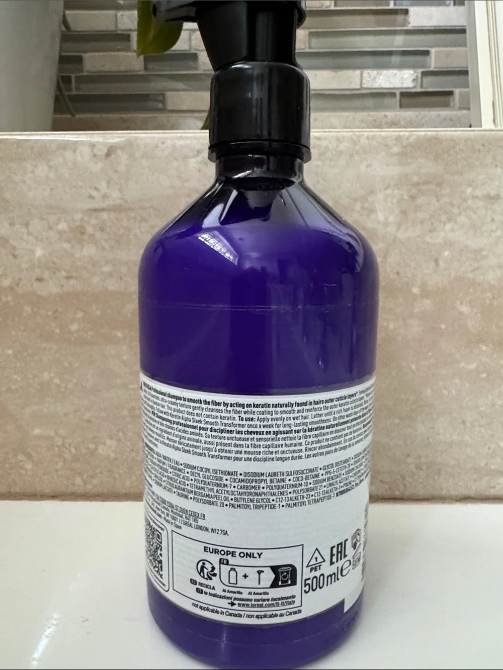 NEW! L’Oréal PROFESSIONAL SERIES- Sealed Keratin Alpha Sleek Shampoo - Purple